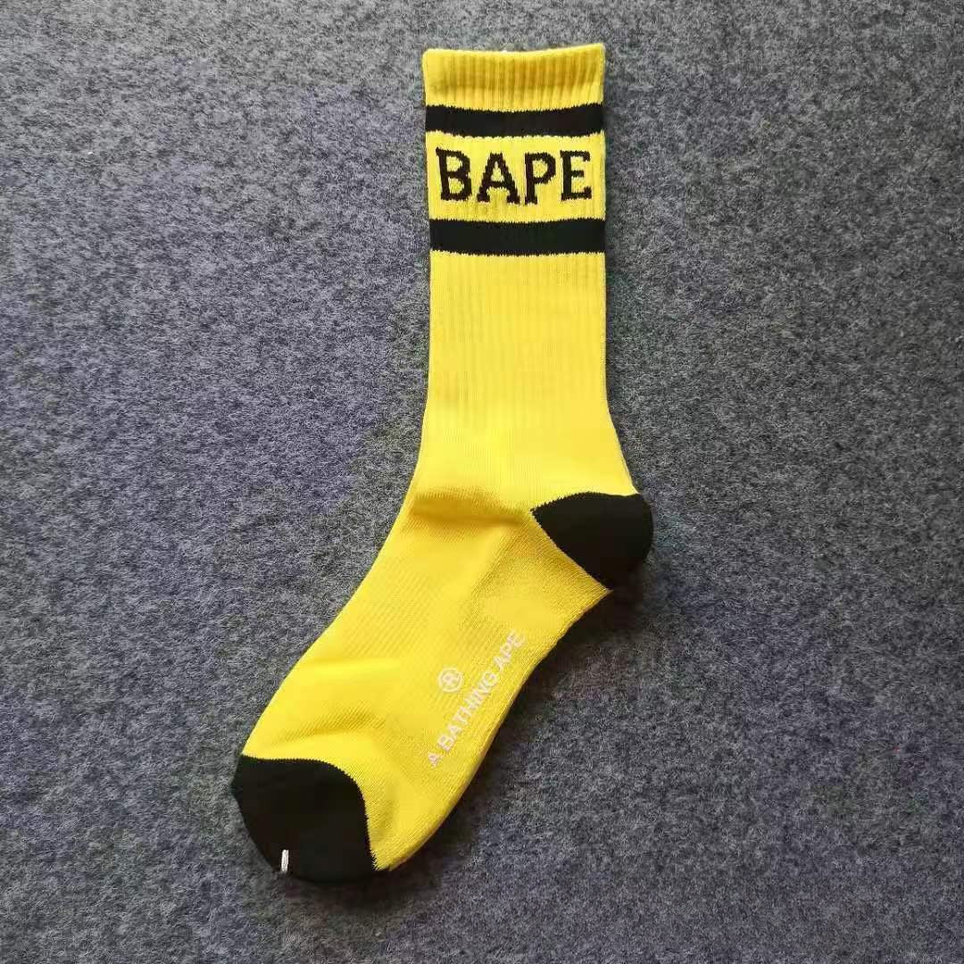 Bape Socks Men's and Women's Sports Socks with Towel Bottom