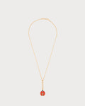 LOEWE Dangling Ladybug Necklace in Sterling Silver Enamel and Crystals(Gold)
