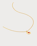MONICA VINADER January birthstone and Garnet Pendant Necklace 925 Silver(Gold)