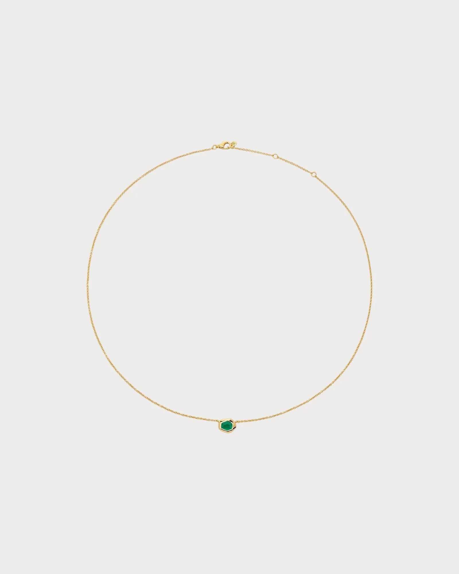 MONICA VINADER Odyssey 18ct Yellow-Gold Vermeil and Onyx Chain Necklace(Small/Green)