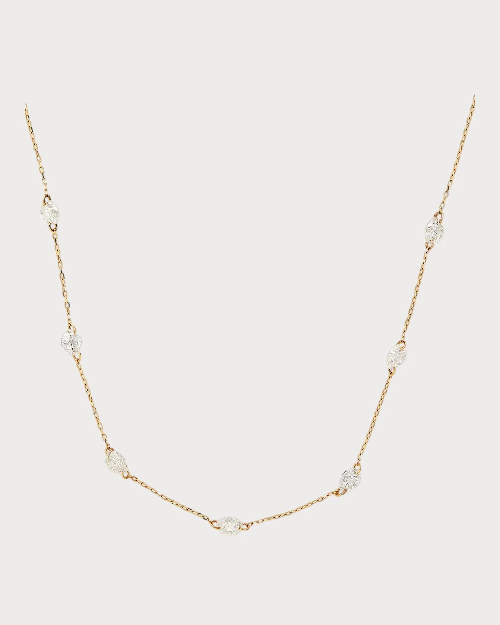 PERSEE Yellow Gold and Diamond 7-Stone Danae Necklace(Yellow Gold)