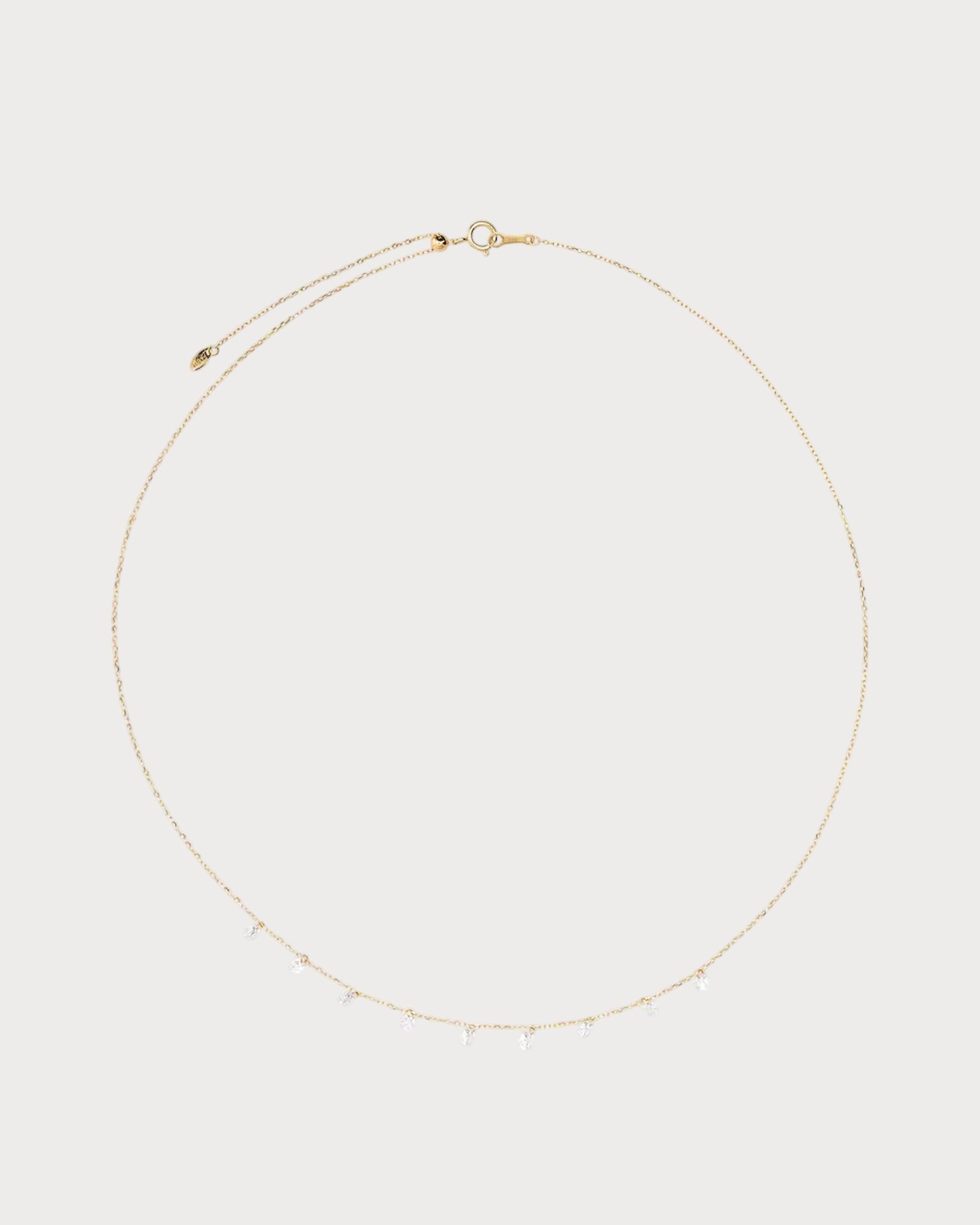 PERSEE Yellow Gold and Diamond 9-Stone Danae Necklace(Yellow Gold)
