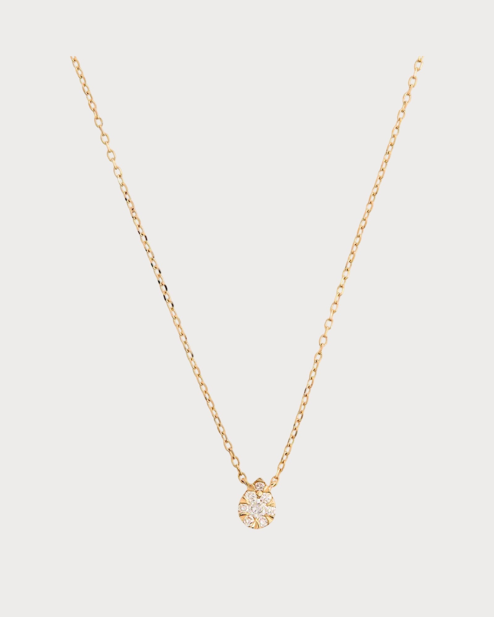 PERSEE Yellow Gold and Diamond Floating Necklace(Yellow Gold)