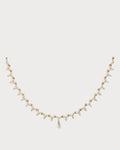 PERSEE Yellow Gold and Diamond Triangle Tennis Necklace(Yellow Gold)