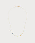 PERSEE Yellow Gold and Sapphire Chakra Necklace(Yellow Gold)