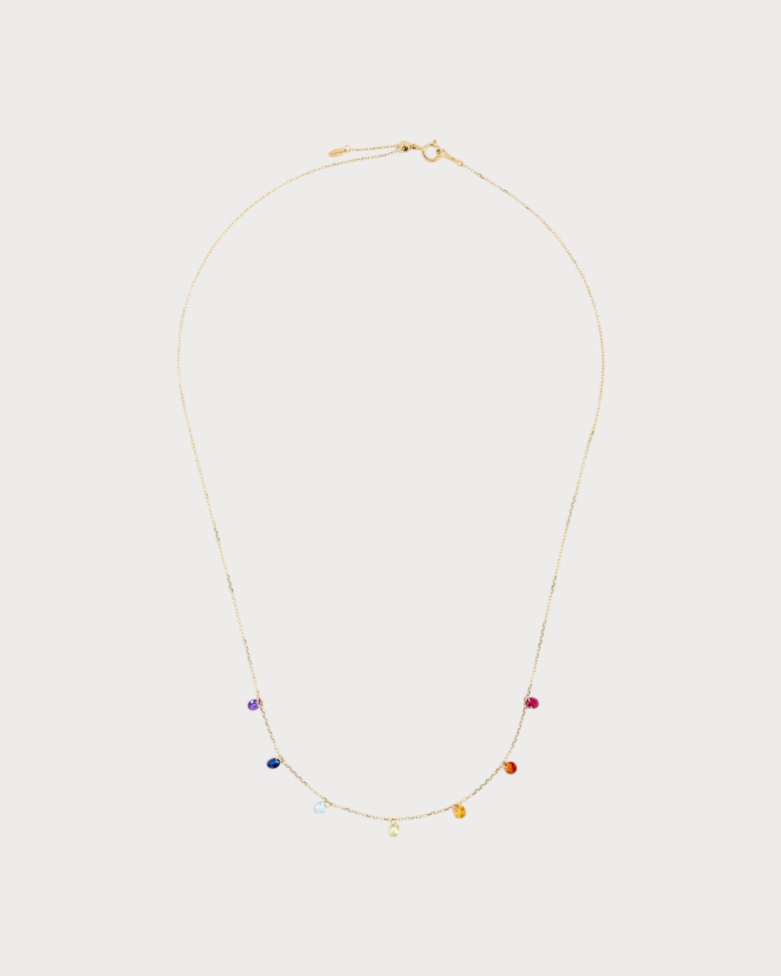 PERSEE Yellow Gold and Sapphire Chakra Necklace(Yellow Gold)