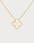 VAN CLEEF & ARPELS Vintage Alhambra White Pendant 18k(Yellow Gold)