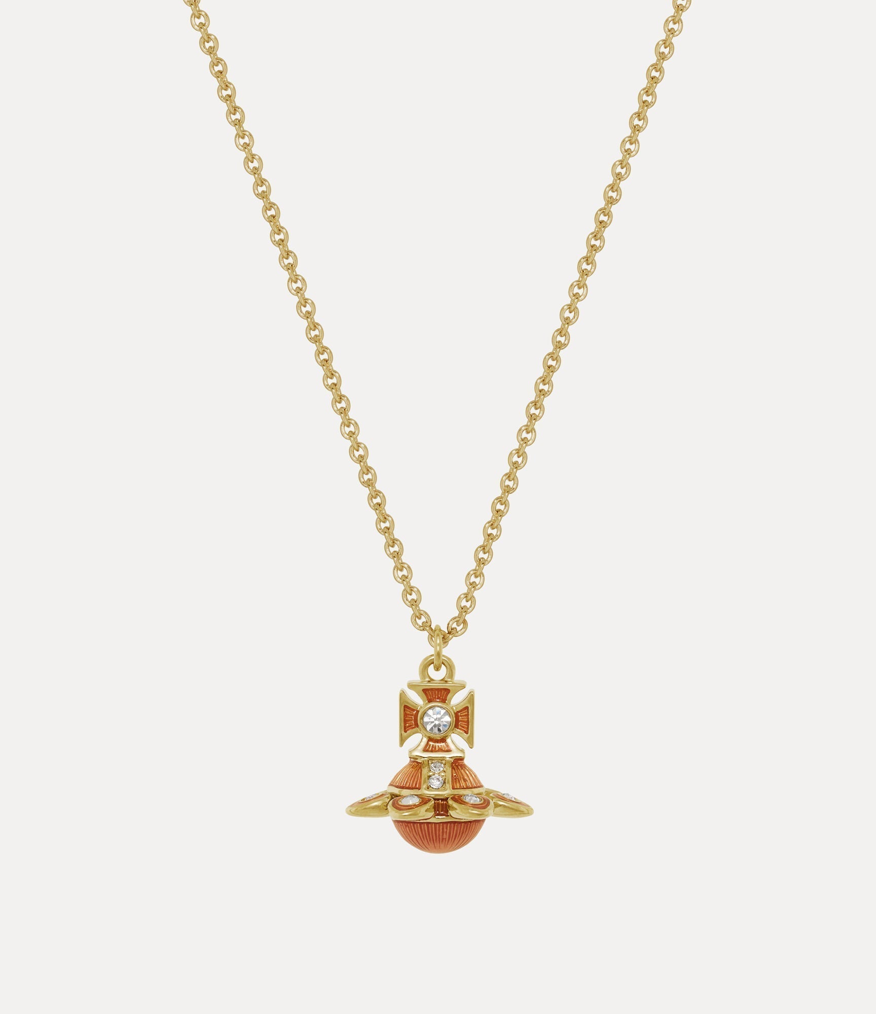 VIVIENNE WESTWOOD Capucine Platinum Pendant Necklace Brass(2 Colors)