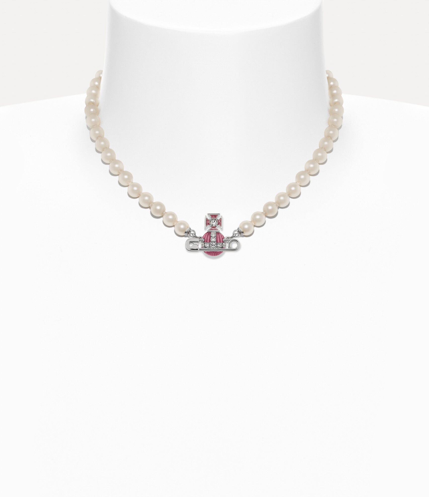 VIVIENNE WESTWOOD Kitty Pearl Necklace Brass(2 Colors)