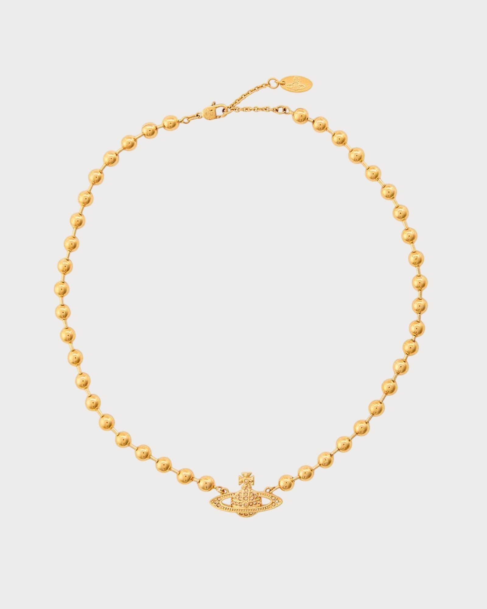 VIVIENNE WESTWOOD Thames Bas Relief Orb Necklace Brass(Mini/Gold)
